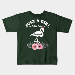 Just A Girl Who Loves Flamingos Kids T-Shirt